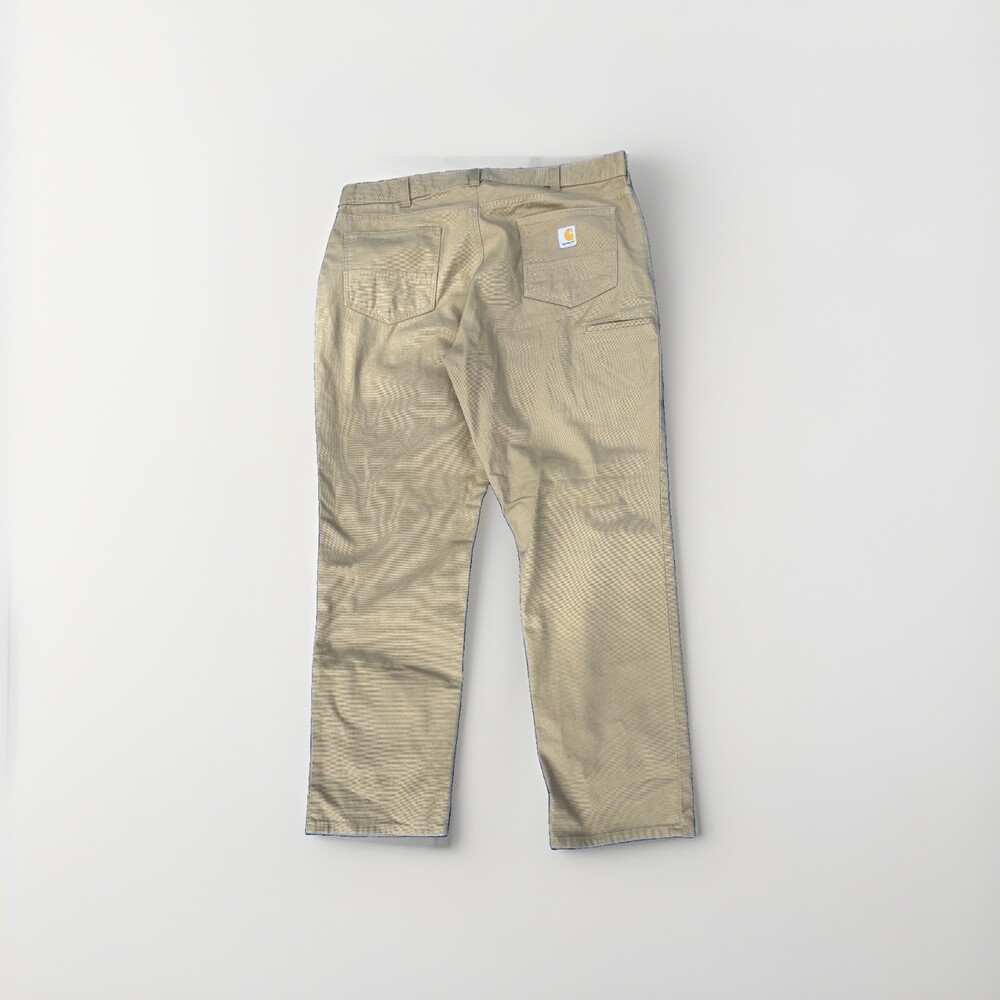 Carhartt Jeans Canvas Work Pants 40x34 Relaxed Fit Men's Brown Khaki Workwear